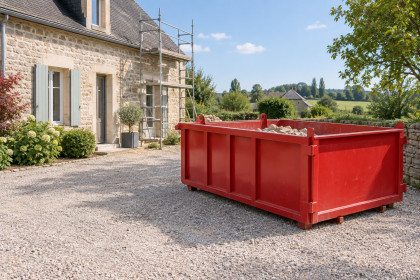 Illustration : une benne sur un chantier de rénovation.